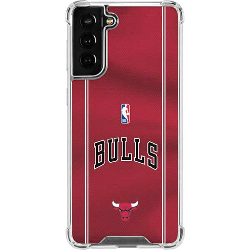 NBA Chicago Bulls Jersey Galaxy S21 FE Clear Case